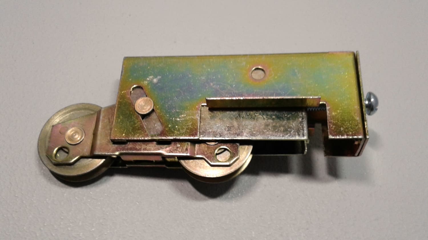 Roulette en acier avec roulement à bille pour porte patio - Image 1