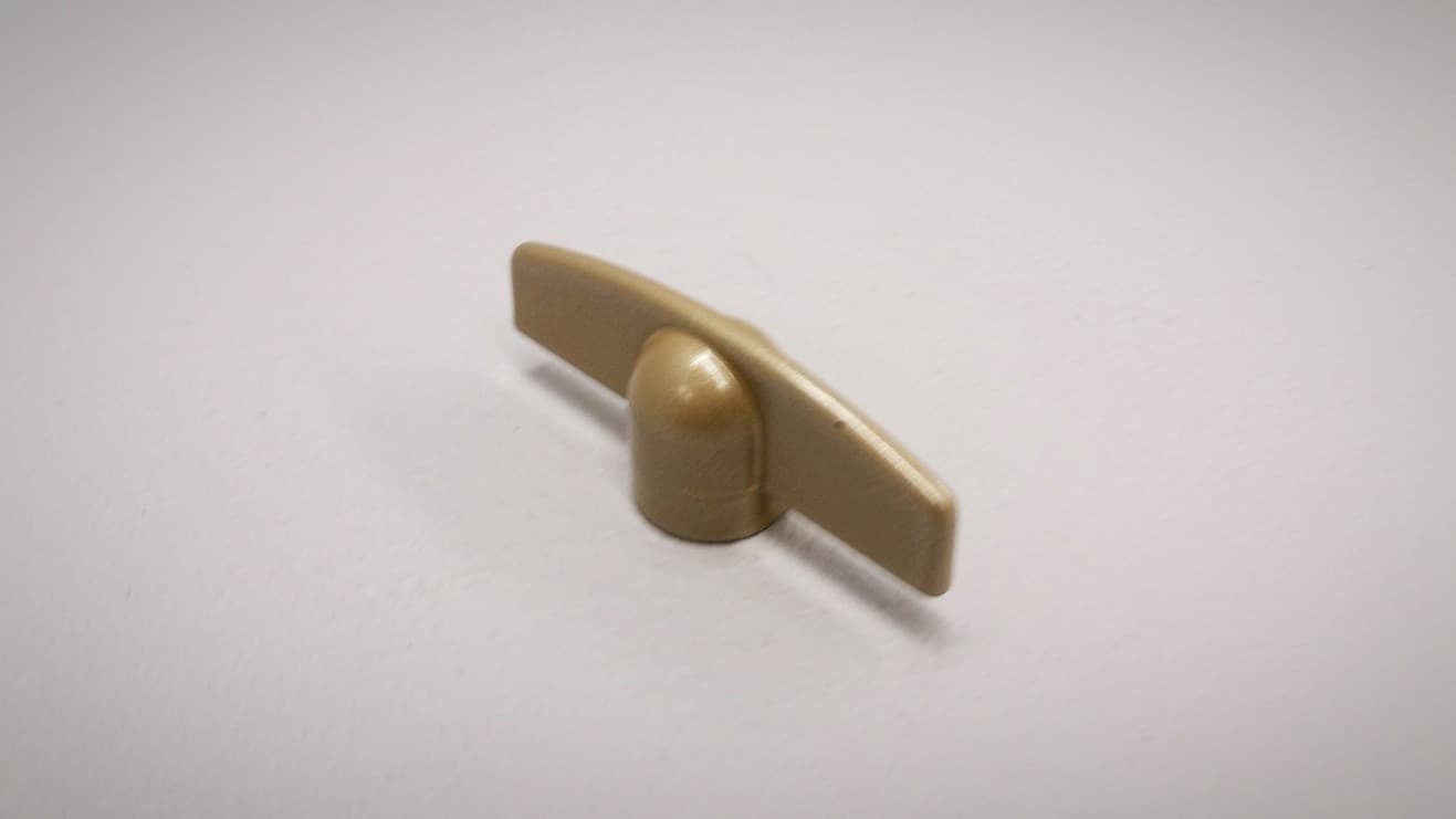 Poignée fixe pour opérateur de fenêtre à battant champagne - Image 1